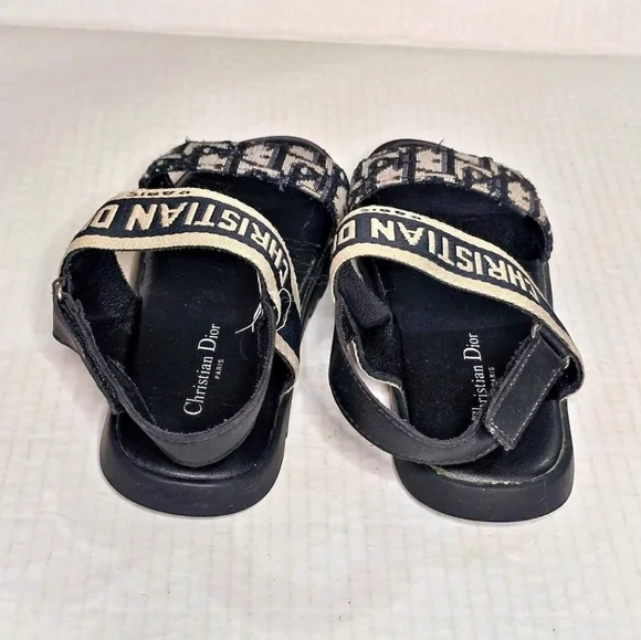 Dior Kids Sandals Size 30 Oblique Monogram Toddler Girls Luxury Shoes - Picture 5 of 14